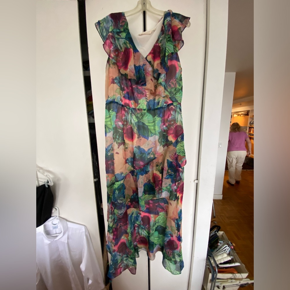 Soft Surroundings Floral Ruffle Dress - Picture 4 of 5